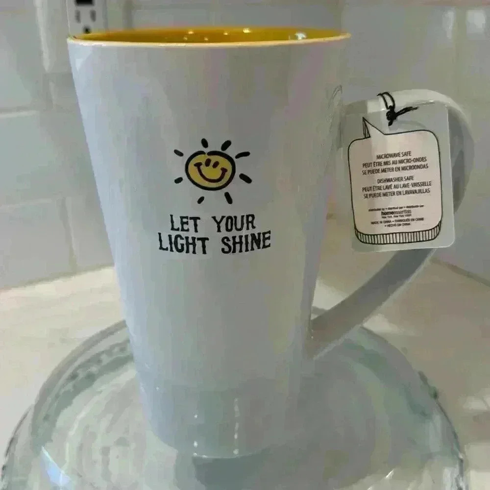 Home Essentials coffee talk “Let Your Light Shine” Large Coffee Mug - Picture 4 of 8